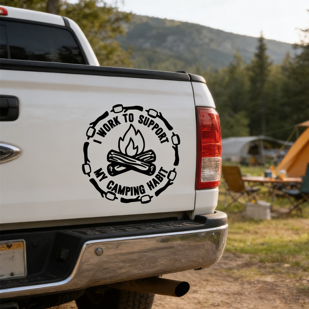 Outdoor Adventure Quotes - Grappig campingcitaat autosticker waterdicht gegraveerd vinyl