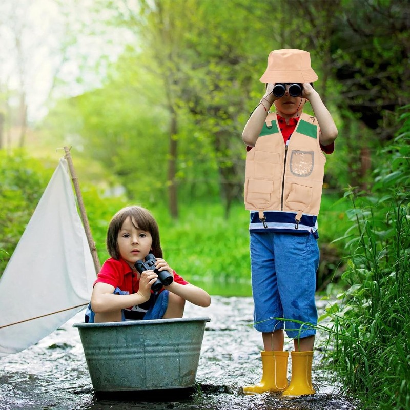Outdoor Adventure Games - Safari-kostuum met cargo-vest en hoed, verkleedkleding