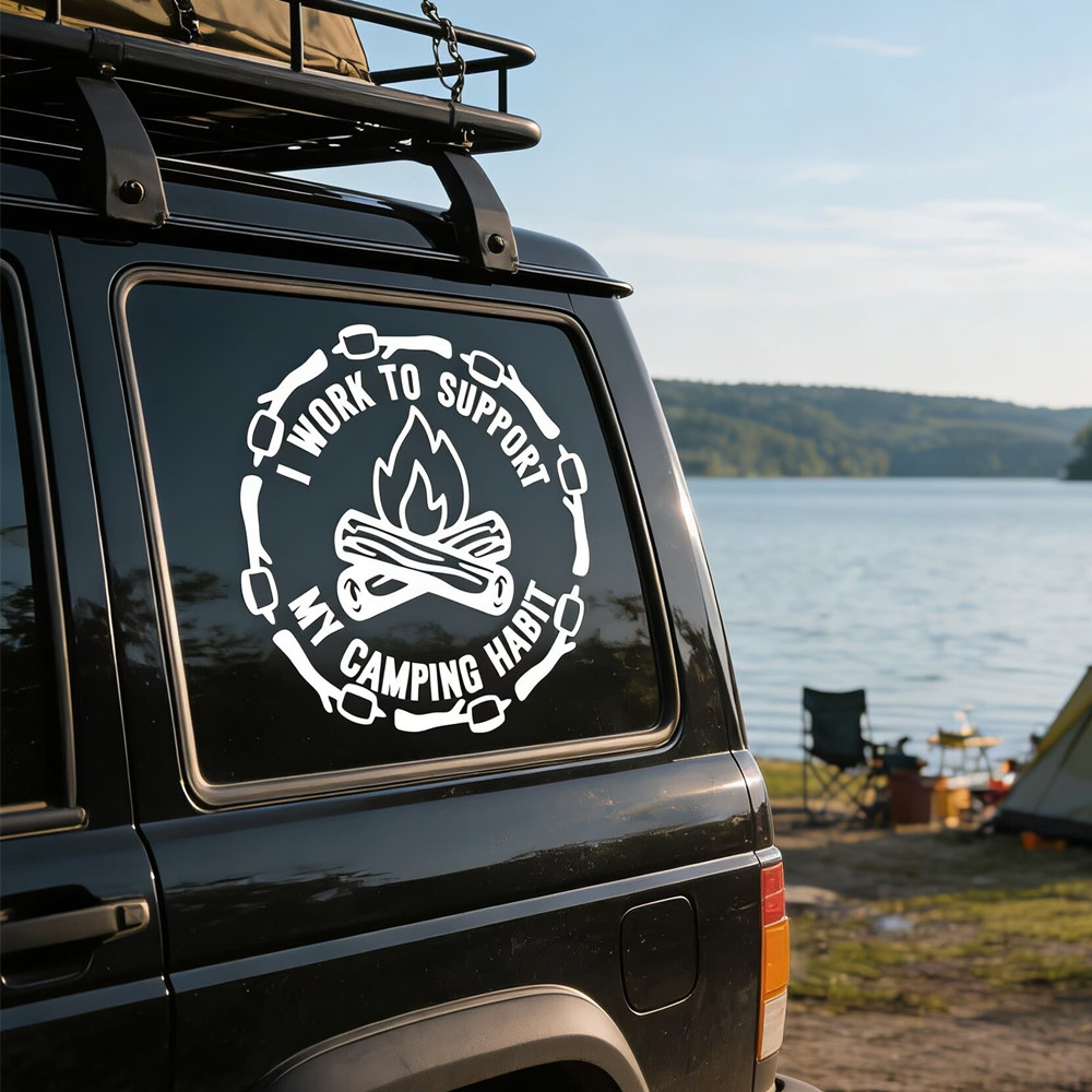 Grappig campingcitaat autostic - Outdoor Adventure Quotes recensie en prijs
